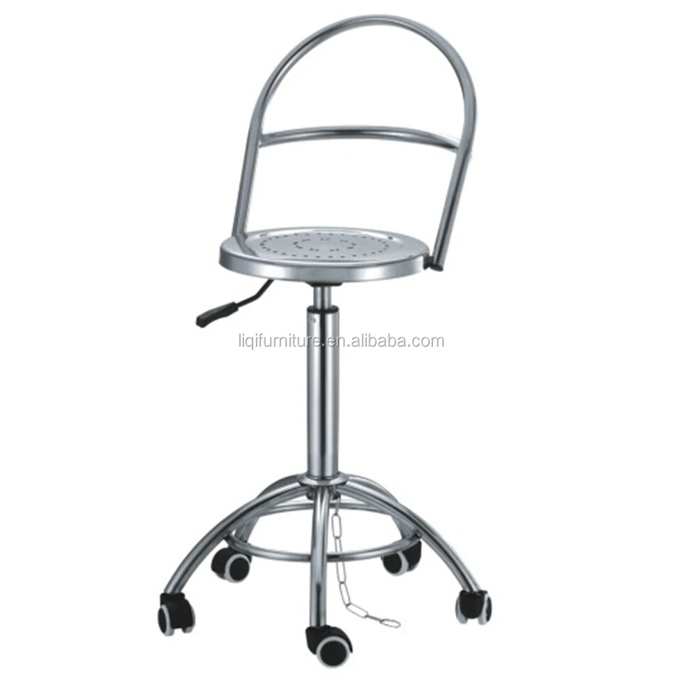 Stainless Steel Lab Stool With Backrest Buy Metal Lab Stools