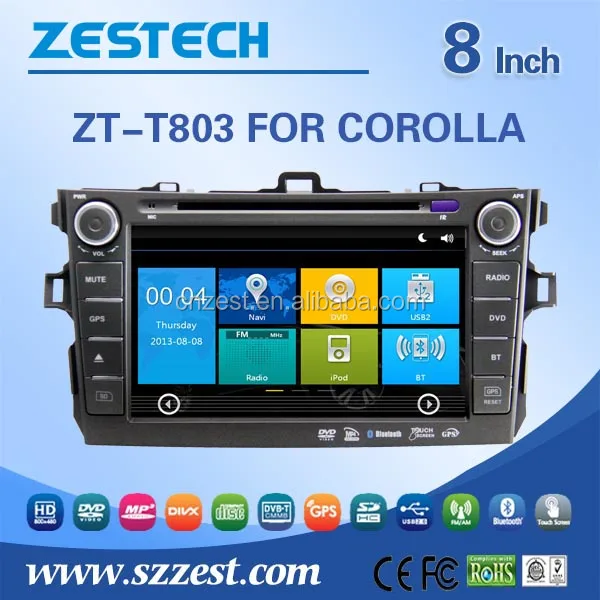 In-dash car dvd player for Toyota corolla verso body kit accessories car gps with Steering car audio control GPS DVD USB/SD