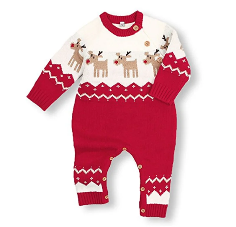 Merqwadd Unsex Nfant Baby Chrstmas Sweater Toddler Rendeer Knt
