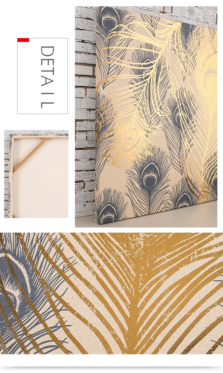 Cheap Beautiful Glitter Foil Stretched Canvas Print Wall Art - Buy