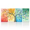 4 Seasons Colorful Lucky Tree Painting Canvas Wall Art Abstract Contemporary Oil Paintings Giclee Prints for Living Room Decor