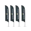SHOP custom polyester Double side printing feather flag with pole and spike base
