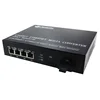 Wanglink 1 fiber +4rj45 ethernet ports internal power dual fiber multi mode fiber media converter
