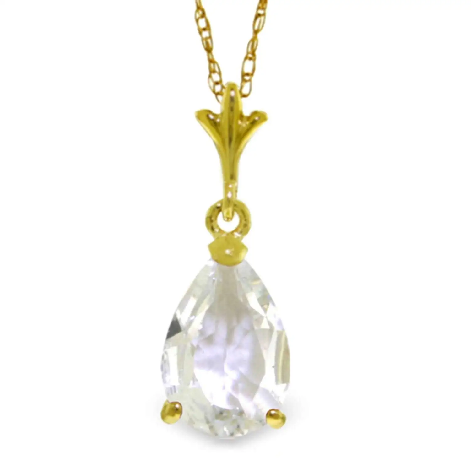 ALARRI 14K Solid Rose Gold /& Leather Necklace w// Diamond /& Blue Topaz with 24 Inch Chain Length