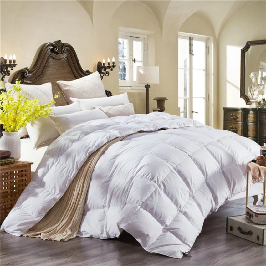 Big Oem Order Service Comforter Filling Short Goose Comforter Set Twin