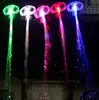 Fancy Hair Accessories Led Light Hair Wigs Colorful Flashing Optical Fiber Hair Braid Clip