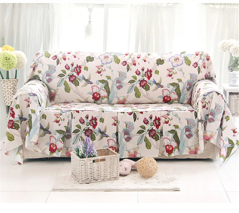 MK Korean universal sofa cover Cotton Reactive printing