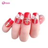 A25 artifical fingernails bride false nail tips pre glue decoration 3d press on fake nails 24 pcs/box with back glue wholesale