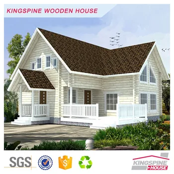 Luxury European Villa Wooden House Two Floor Log Home For Living