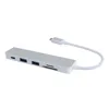 6 Ports 2 Daul USB 3.1 Type C Charging Port HUB SD/TF Card Reader 4K Adapter Hub for Macbook Pro