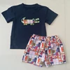 Hot sale boys springs summer embroidery clothes 2018 toddler boy Crocodile pattern clothing for China Yiwu wholesale