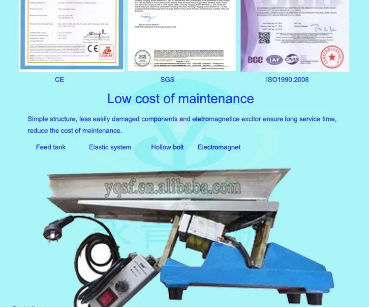 Automatic industry electromagnetic vibrator feeder