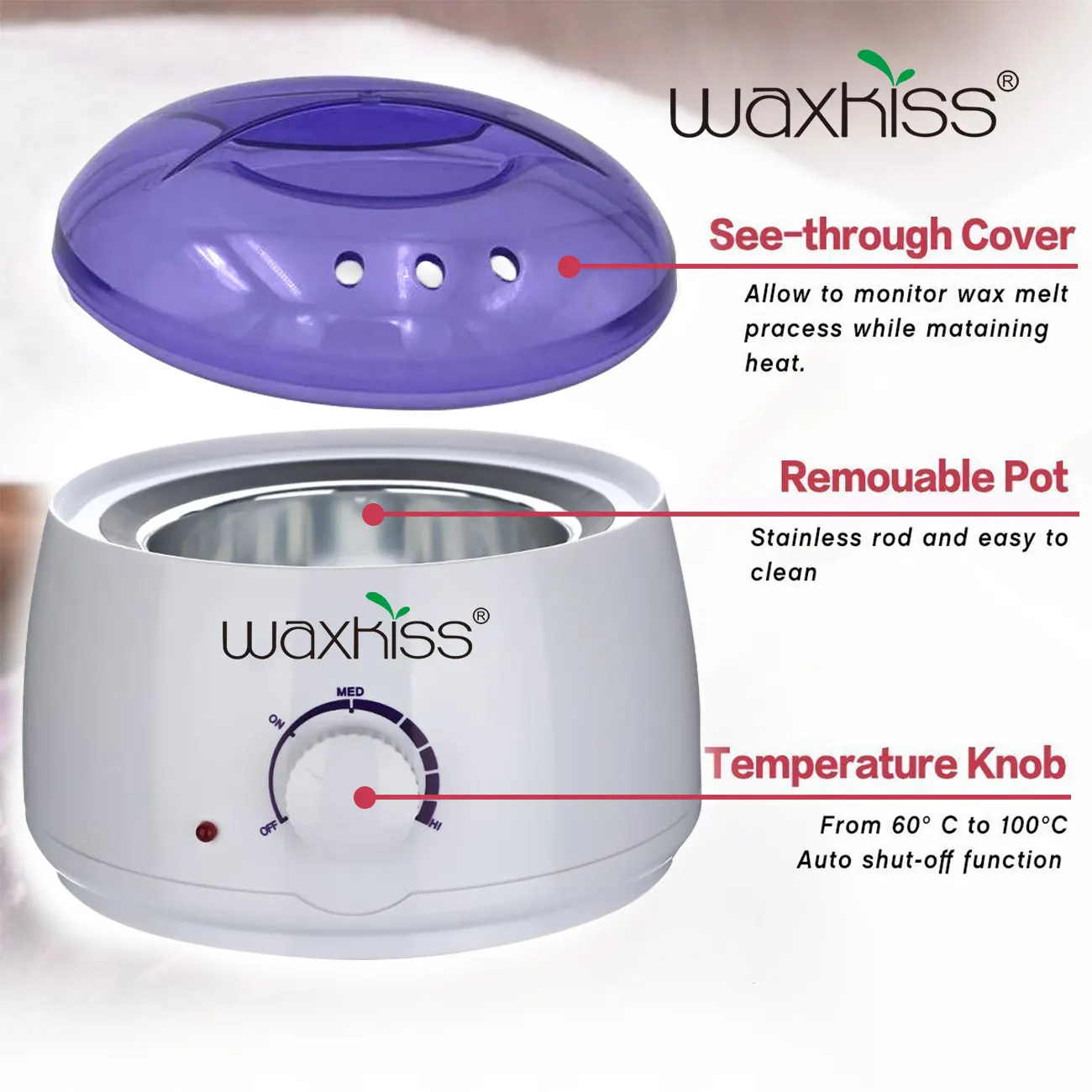 Waxkiss Pro Wax 100 Hard Soft And Sugar Wax Heating Machine Warmer Hair ...
