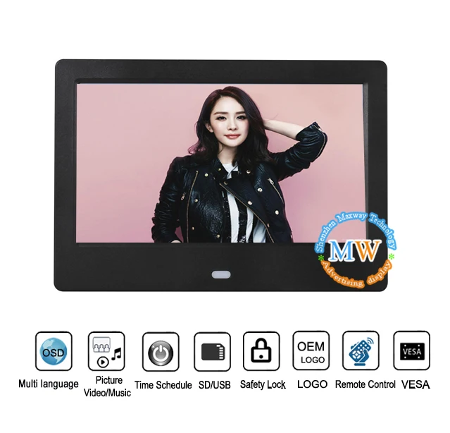 7 Inch Lithium Battery Powered Digital Photo Picture Frame With
