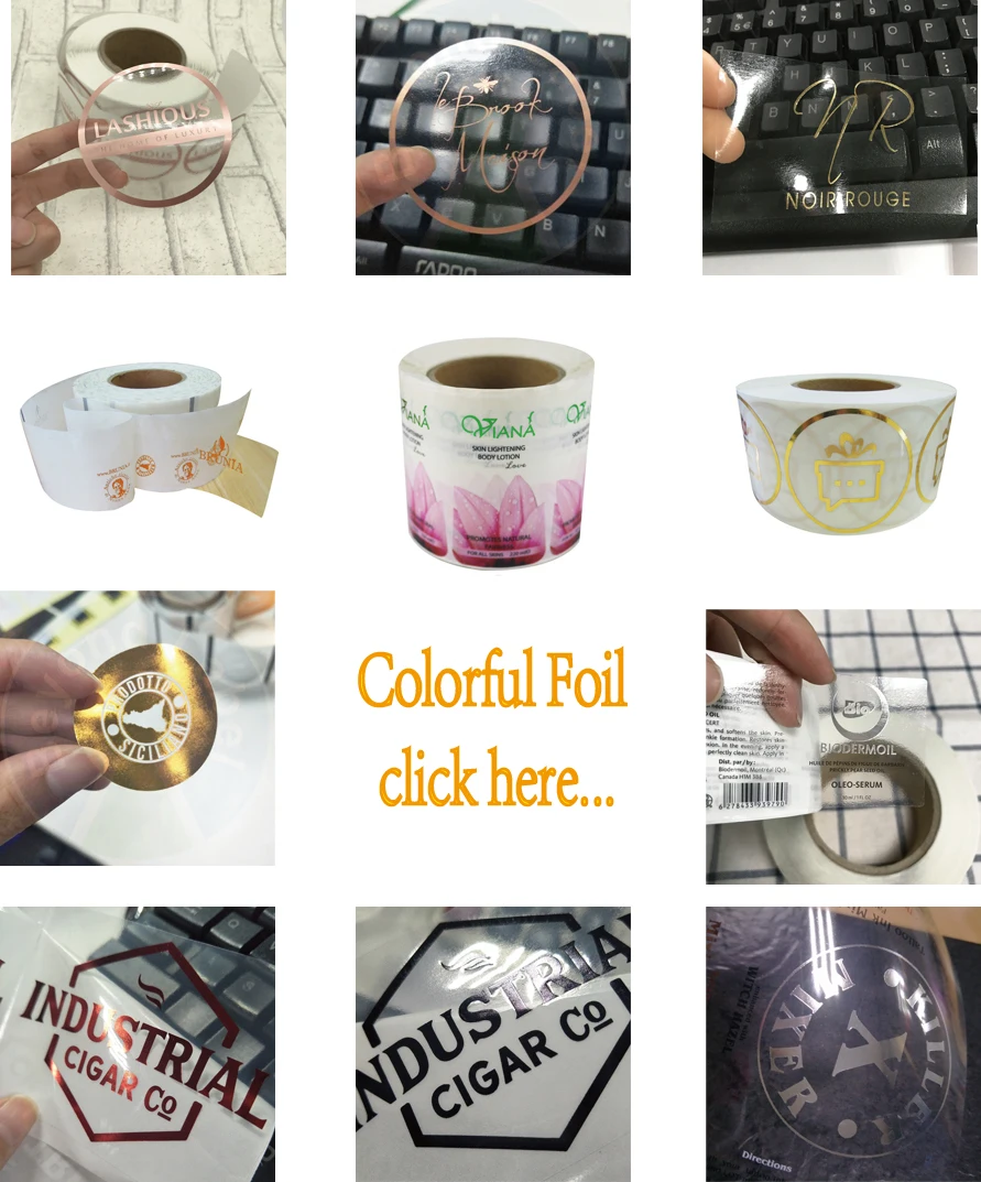 Factory Price Print 1oz Bottle Labels Gold Waterproof Bottle Embossed