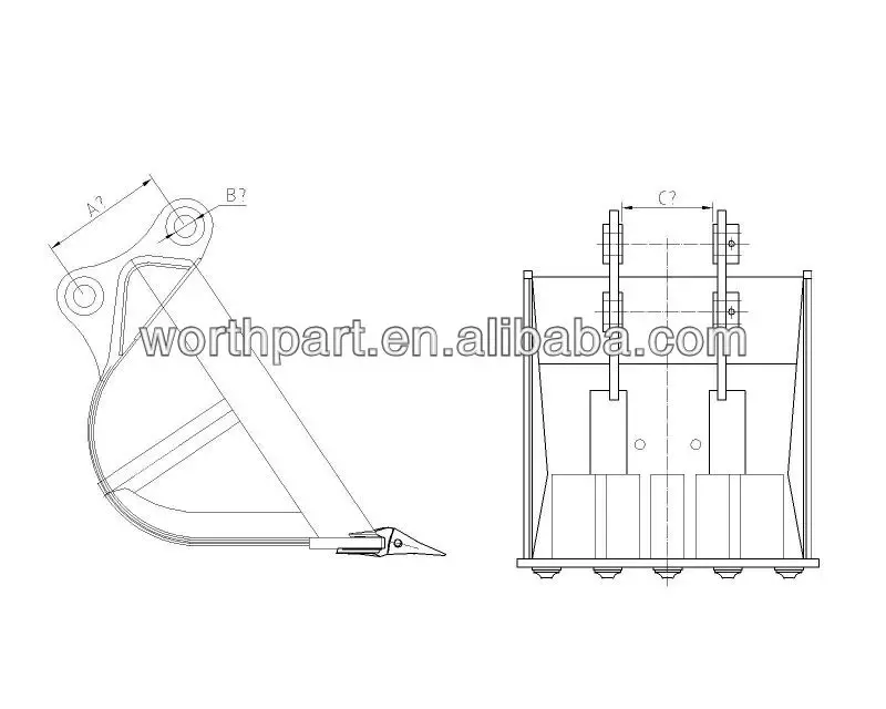 Kobelco Bucket Sk350 Standard Excavator Bucket Sizes With 1.7 Cube