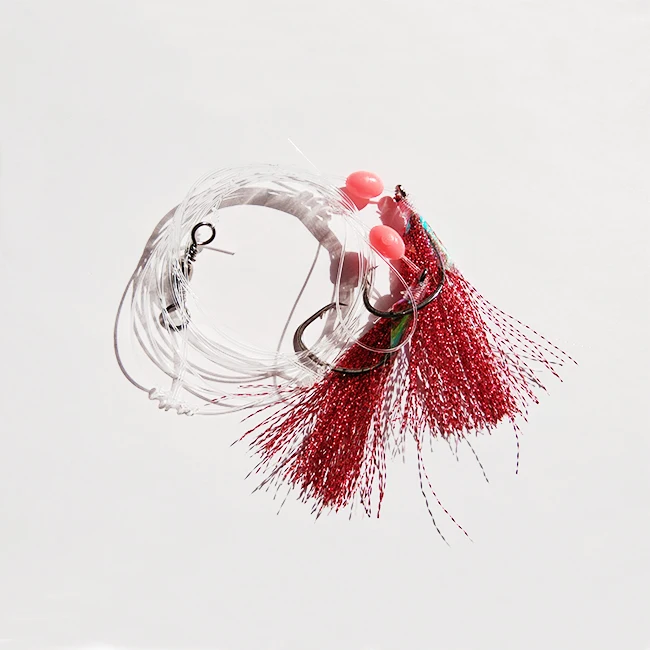Red Color Flasher Fishing Snapper Rigs With Double Circle Hooks Buy