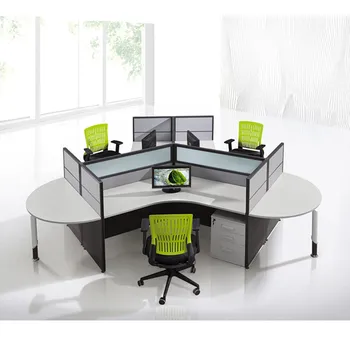 Office Staff Table Aluminum Partition Office Cubicle Furniture 120