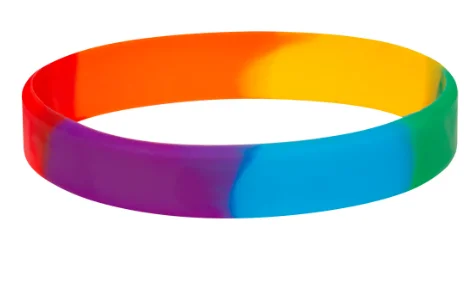Rainbow Silicone Wristband Custom Wristbands Rainbow Silicone Wristband Custom Wristbands