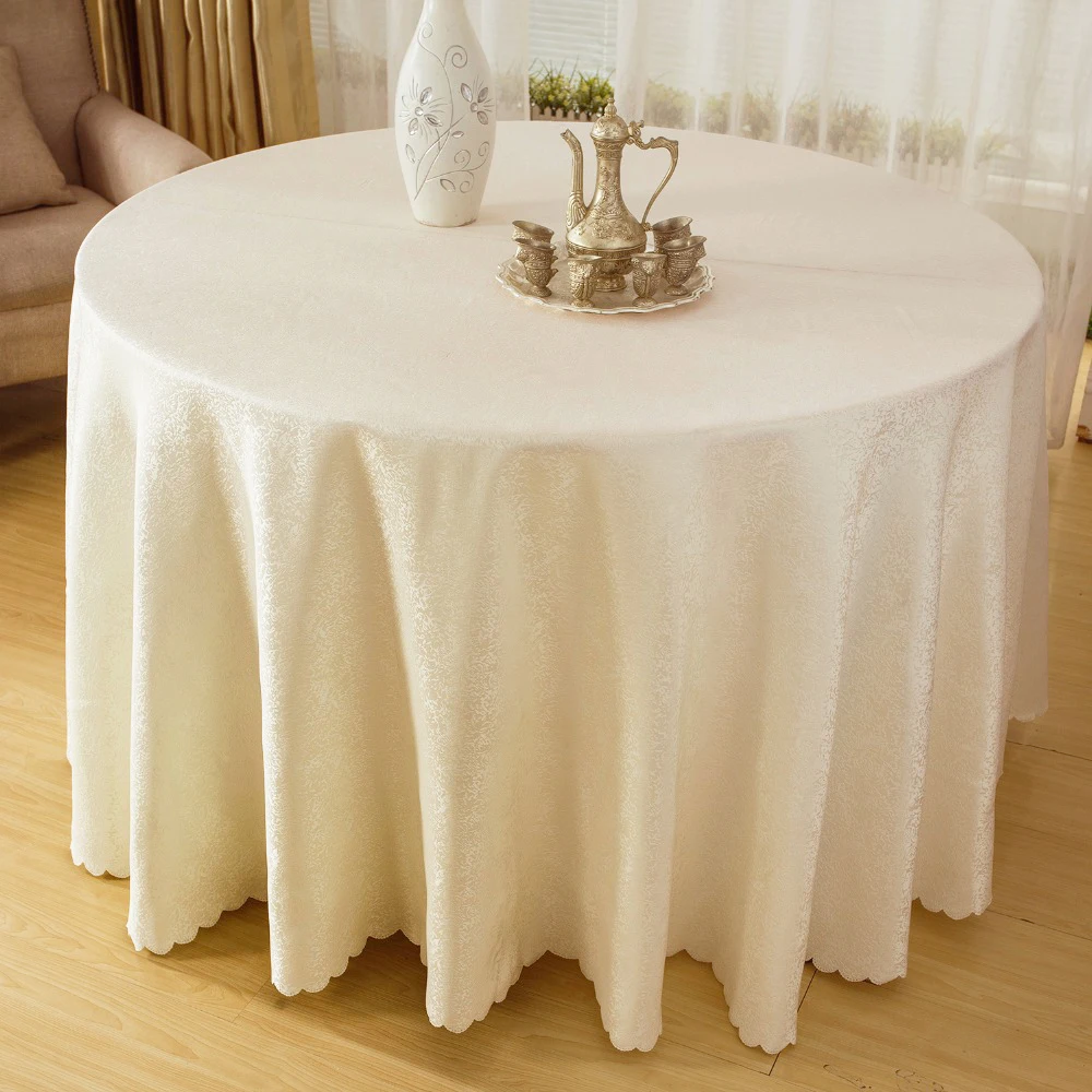 Jr978 120 round embroidery polyester table cloth for wedding Jr978 120 round embroidery polyester table cloth for wedding