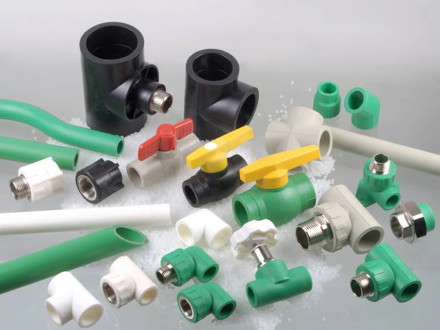 Ppr Green Grey Manifold Plastic Pipe Fittings For Hot And Cold Water ...