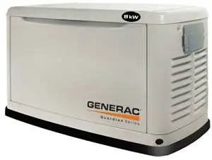 Generac Guardian Series 5882 8,000 Watt Air-Cooled Liquid Propane/Natural Gas Powered Standby Generator Without Transfer Switch (CARB Compliant) (Discontinued by Manufacturer)