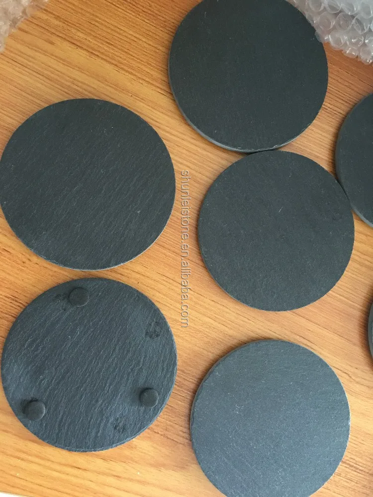 Round Shape Black Slate Coasters Buy High Quality Slate Coaster,Slate