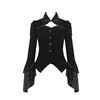 Hot sales low MOQ gorgeous bishop sleeves buttoned Gothic velvet jacket 2019