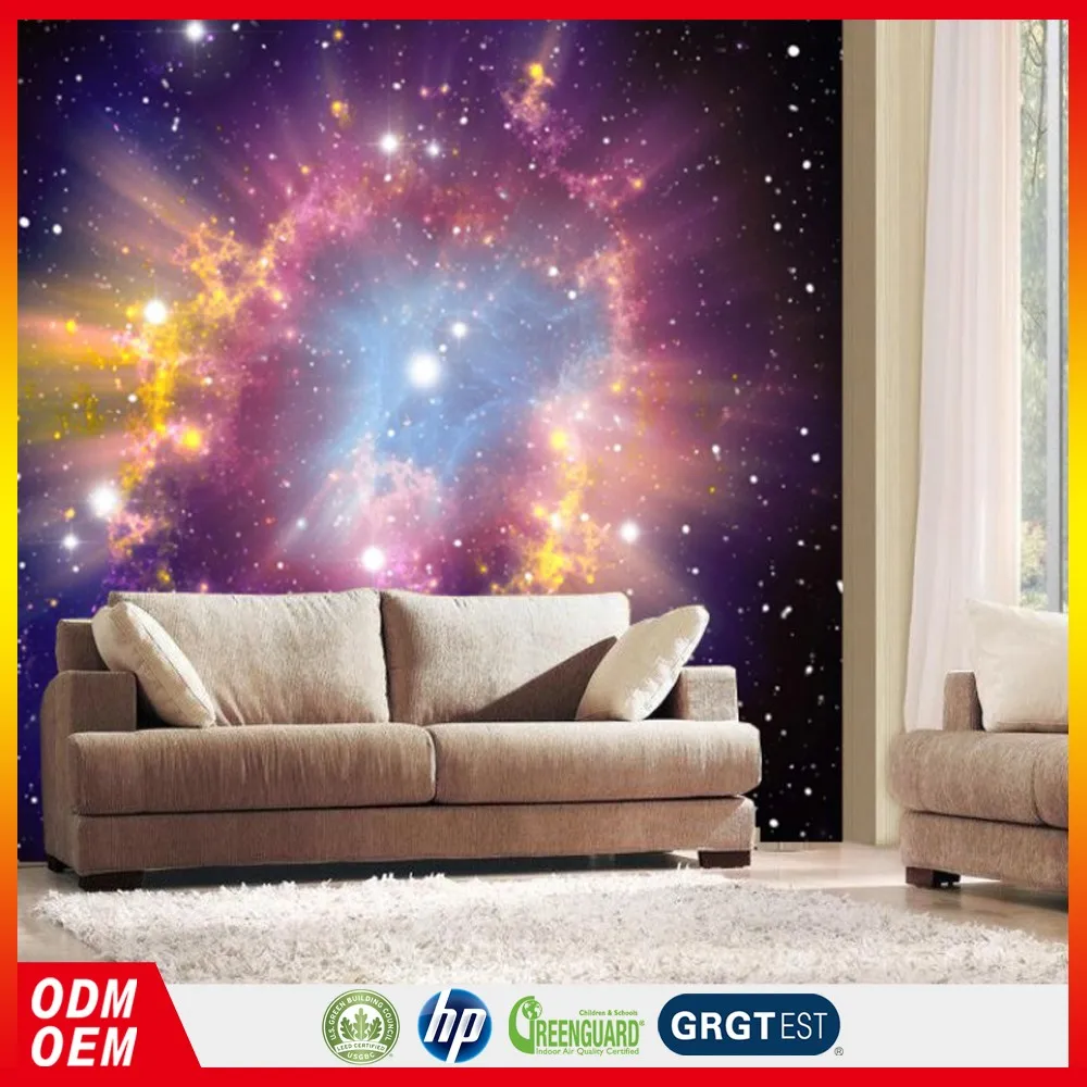 Hotel Home Ceiling Wallpaper Space 3d Starry Sky Glitter Mural Printed Pink And Black Blue Star Customize Buy Wallpaper Space 3d Starry Sky 3d