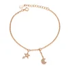 Xuan Huang Trendy 925 Sterling Silver Bracelet for Women Girls Moon and Star Bracelets