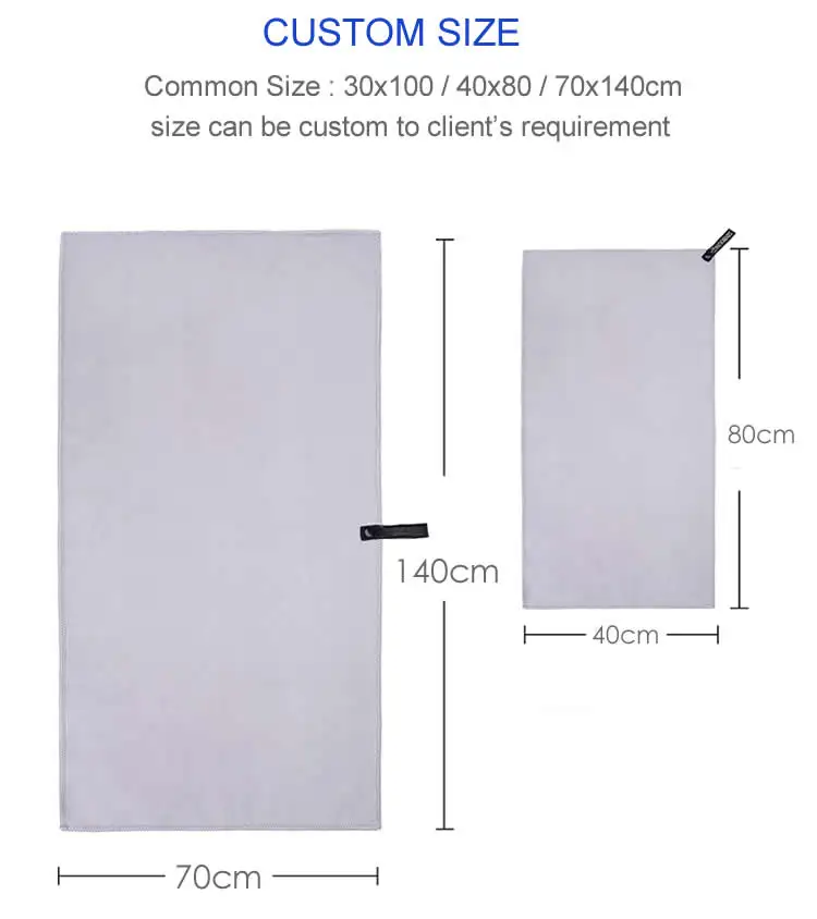 Hot Sale Microfiber Quick Dry Soft Comfortable Super Absorbent Customize Personalize Slogan Towel