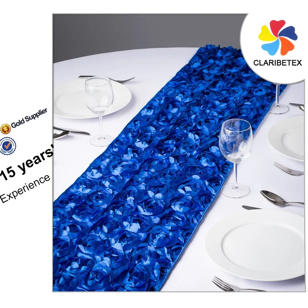 Fancy Gold Rose Embroidery Table Runner For Wedding Buy Fancy Table