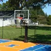 Basketball System with 54-inch Aluminum Framed Glass Backboard
