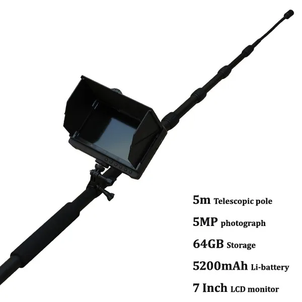 Wholesale Telescopic pole Infrared wireless audio and video visual life detector with 7inch LCD DVR.jpg