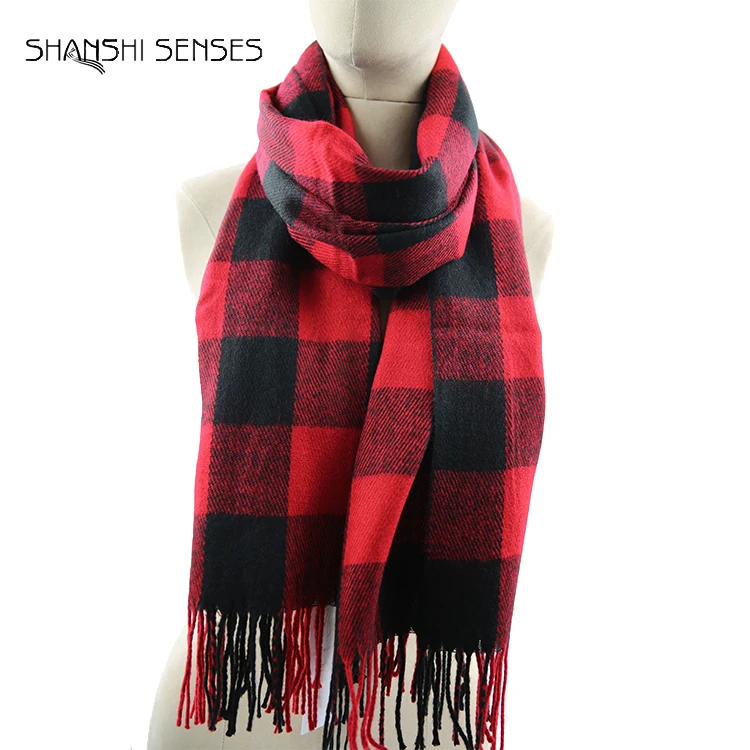 green and black plaid scarf
