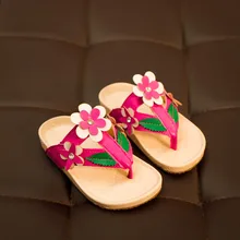 2016 Hot sales Girls Floral slippers