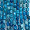 Natural Blue Mexican Crazy Lace Agate Tumbled stones Beads, Smooth Nuggets Agate Beads