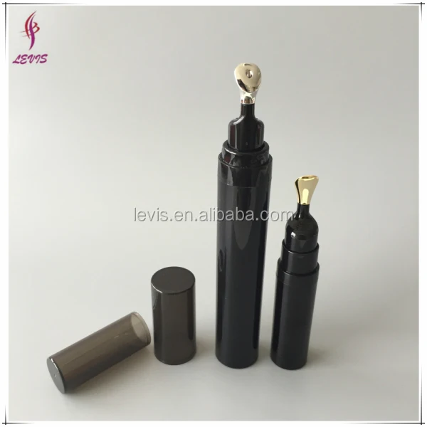 Cosmetic 8ml Airless Pump Eye Cream Metal Applicator With Gold Head