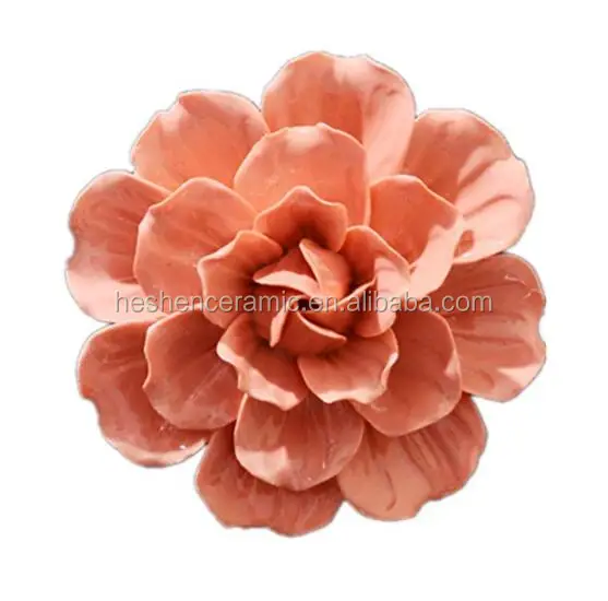7cm 9cm 12cm Handmade Ceramic Rose Flowers with Custom Color