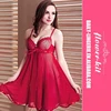 Summer Sexy Red Transparent Women's Chiffon Nightwear