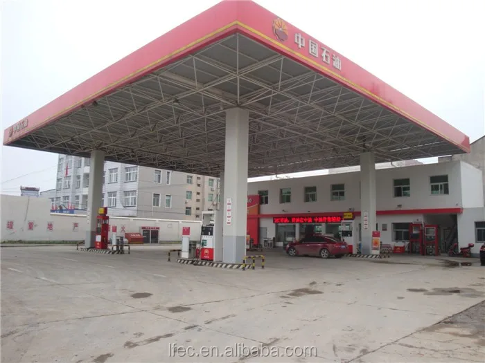 Economic cost of gas station canopy with space frame
