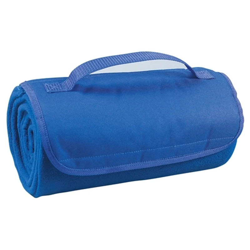 Wholesale Easy To Carry Portable Roll Up Polar Fleece Travel Throw