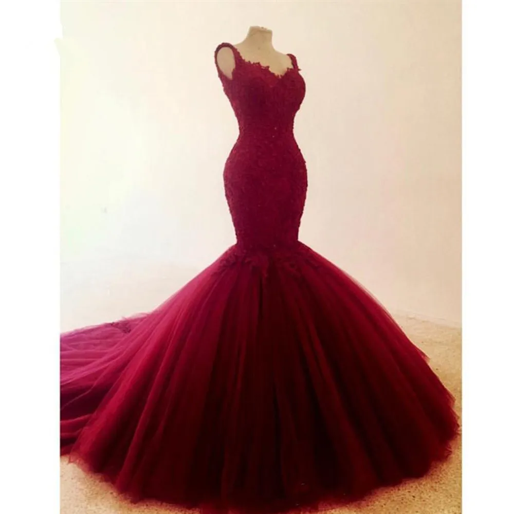red mermaid tail dress