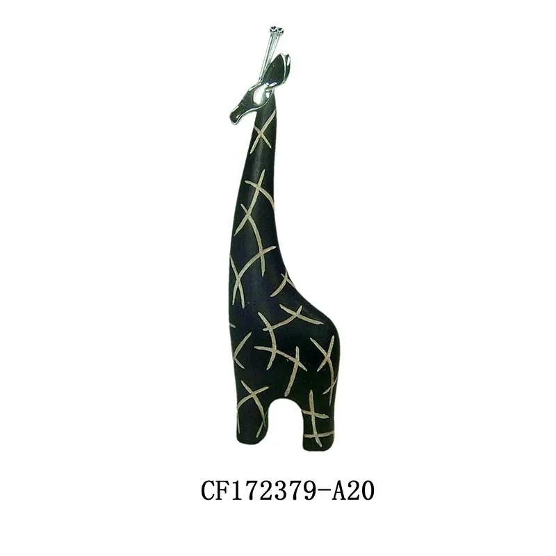 Resin desktop decoration painting finish giraffe statue home decor manufacture