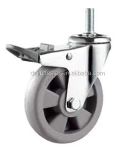 Factory Prices Medium Duty Pp Swivel Threaded Stem Caster Wheels For Furniture And Sofa