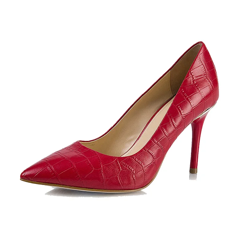 red crocodile shoes womens