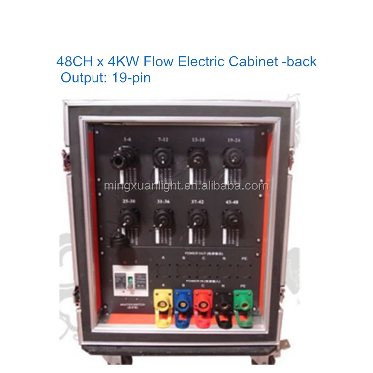48ch X 4kw Portable 3 Phase Power Distribution Electrical Power Box
