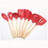Wood Tool &Gadgets Hotel Cooking Wholesale Plastic Rest Knife Kitchenware Product Silicone Utensil Kitchen Set