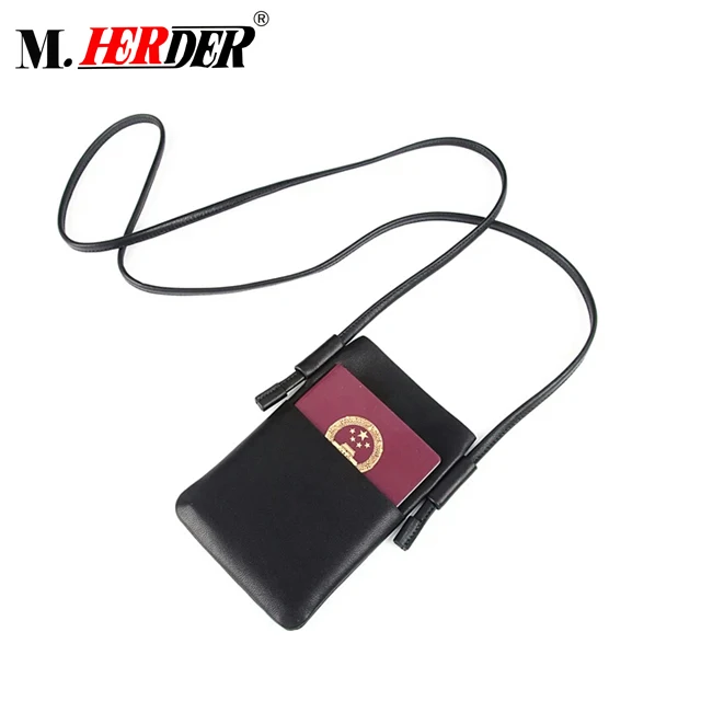 New Women Passenger Ticket Cross Pattern Rfid Passport Holder Neck