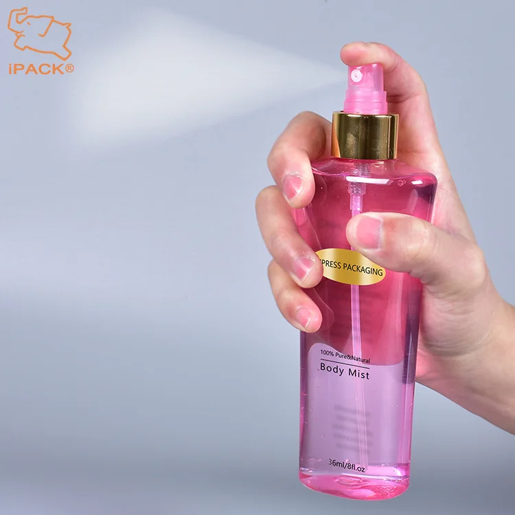8 Oz 236ml Pet Plastic Body Spray Perfume Bottle With Aluminum Sprayer